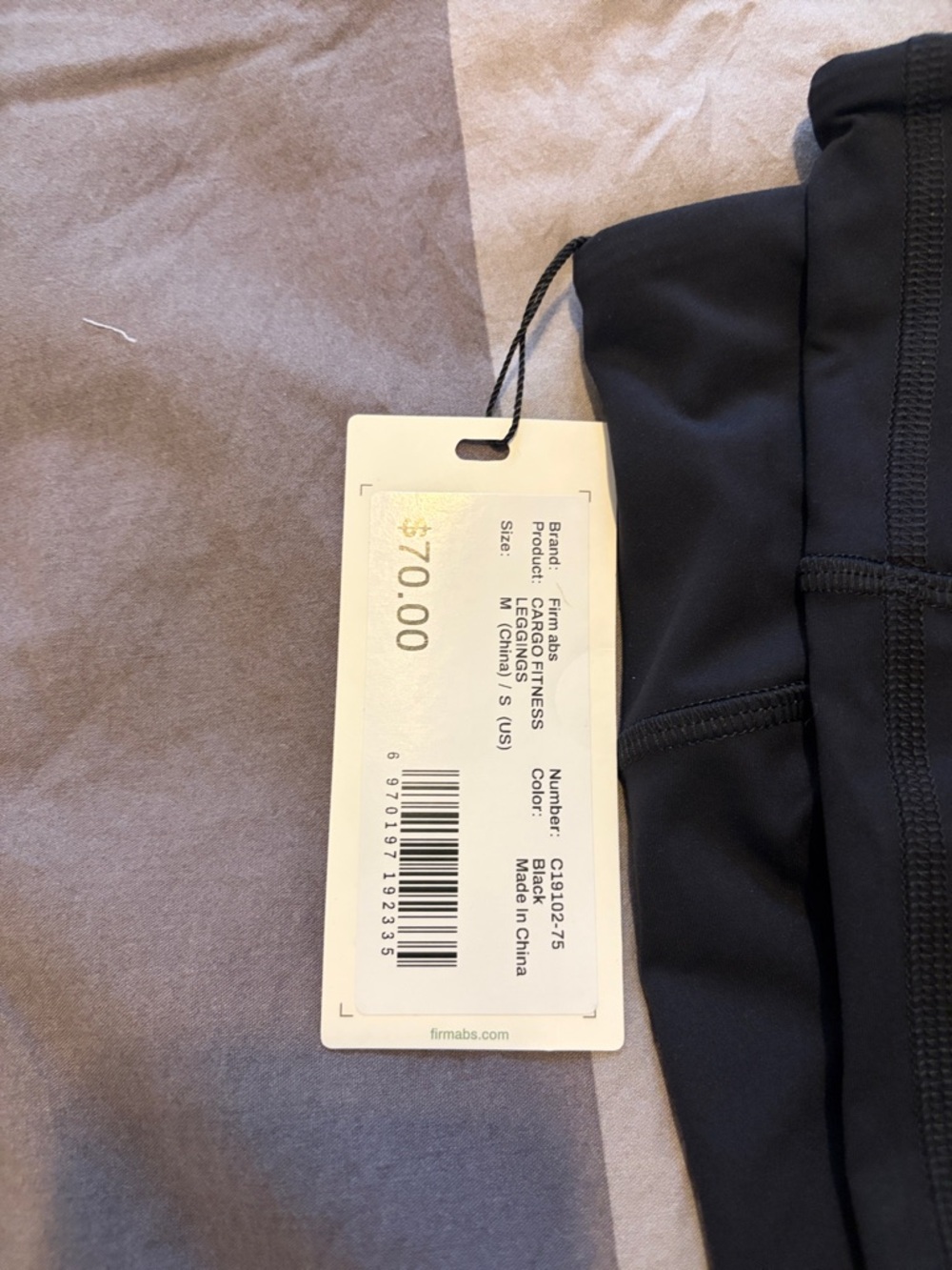 Firm abs Cargo Fitness Leggings Black Size Small - Picture 2 of 9